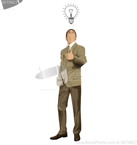 Image of Vector Business Man Shows Well Done