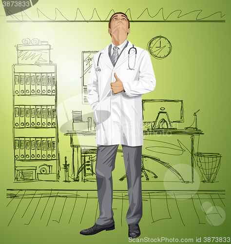 Image of Vector Doctor With Stethoscope