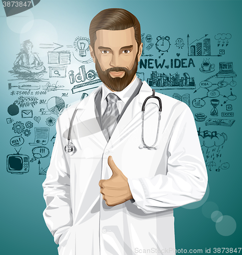 Image of Vector Doctor With Stethoscope