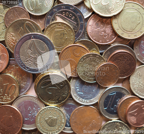 Image of Euro coins background