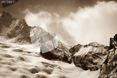 Image of Glacier in winter mountains