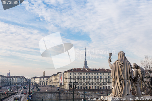 Image of Turin, Italy - January 2016: Faith Statue