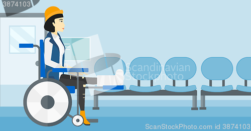 Image of Patient sitting in wheelchair.