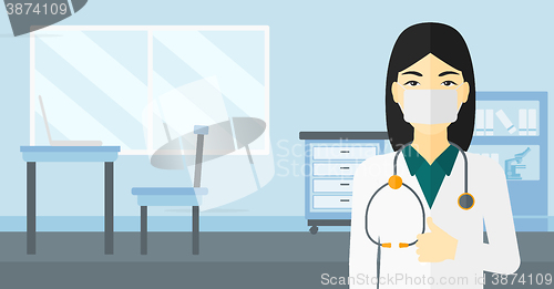 Image of Confident doctor in mask.