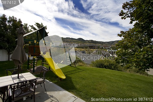 Image of Backyard View in the Summer