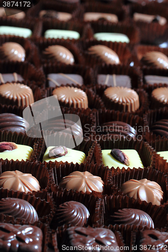 Image of chocolate bonbons background