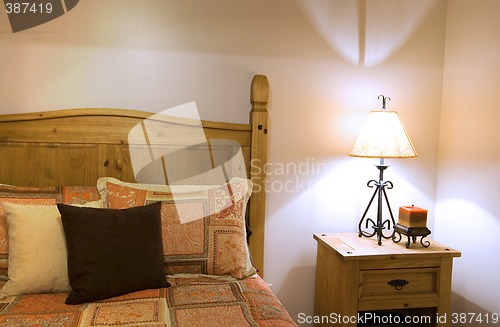 Image of Close up on a bed in a bedroom