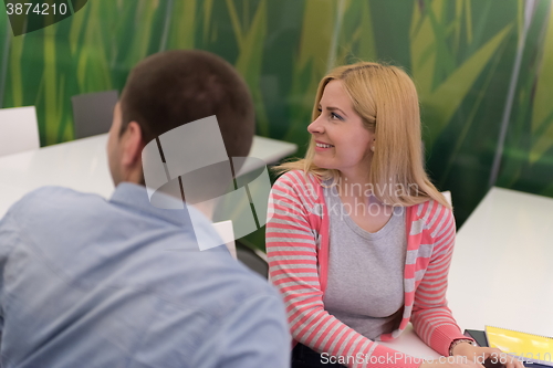 Image of students group study