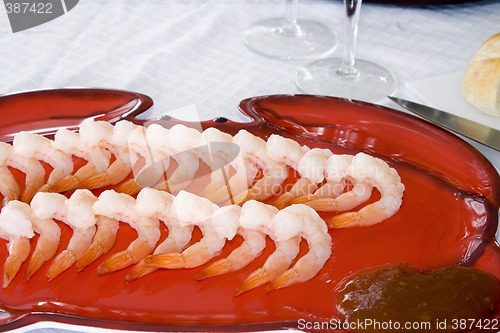 Image of Shrimps on a Plate