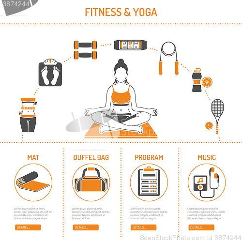 Image of Yoga and Fitness Concept