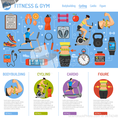 Image of Fitness and Gym Infographics