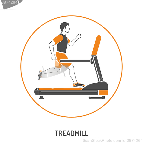 Image of Runner on Treadmill Concept