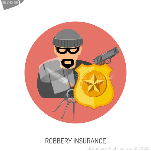 Image of Robbery Insurance Flat Icon