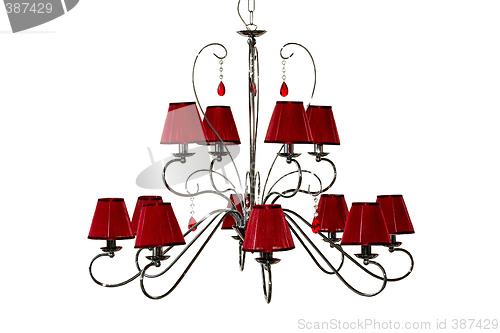 Image of Chandelier red