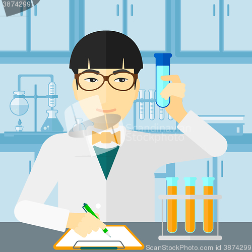 Image of Laboratory assistant working.