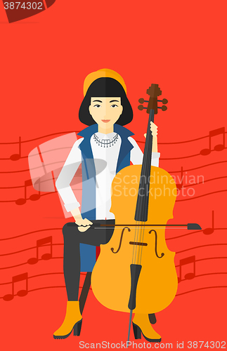 Image of Woman playing cello.