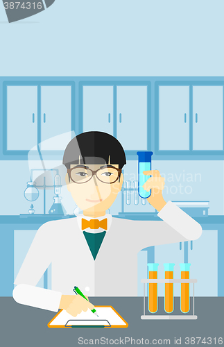 Image of Laboratory assistant working.