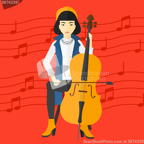 Image of Woman playing cello.