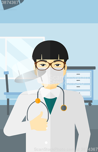 Image of Confident doctor in mask.