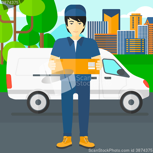 Image of Man delivering box.