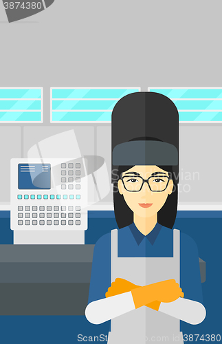 Image of Confident smiling welder.