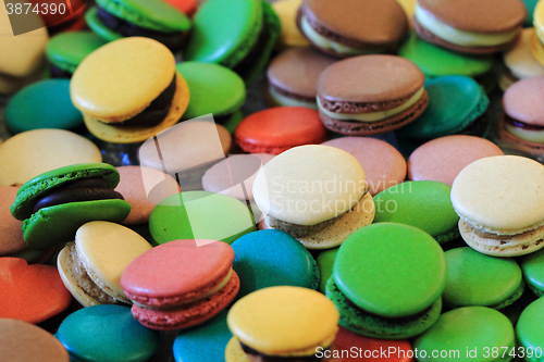 Image of color macaroon background