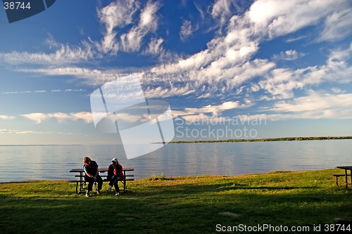 Image of simcoe lake evening