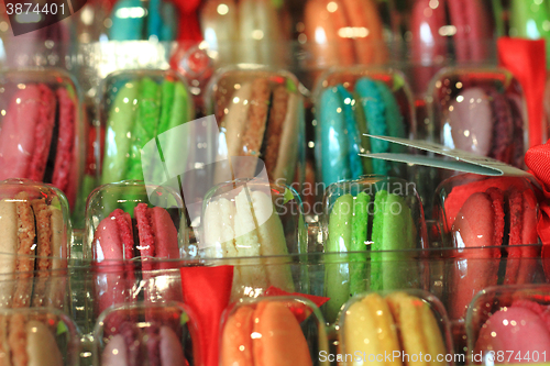 Image of color macaroon background