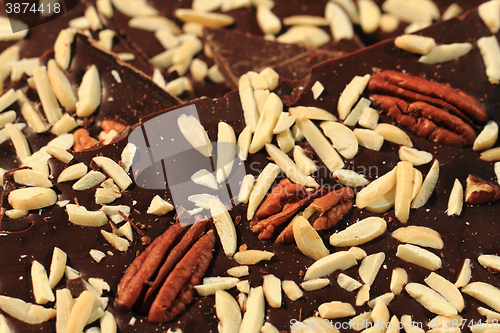 Image of chocolate with nuts and almonds