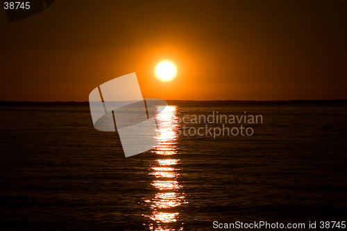 Image of sunset simcoe lake