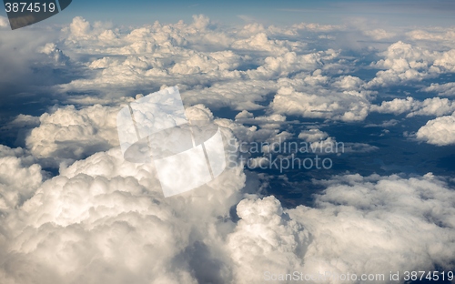 Image of Aerial view of some clouds