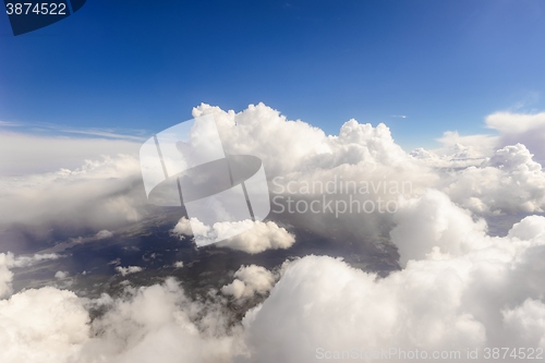 Image of Aerial view of some clouds