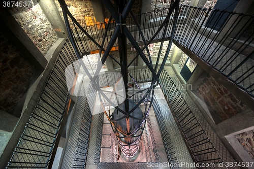 Image of Industrial staircase going up