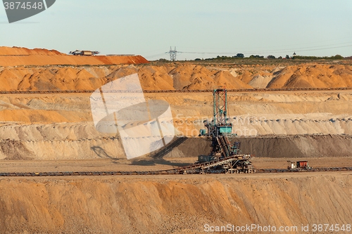 Image of Large excavator machine in the mine