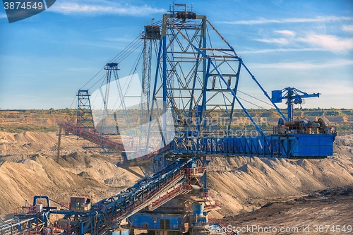 Image of Large excavator machine in the mine