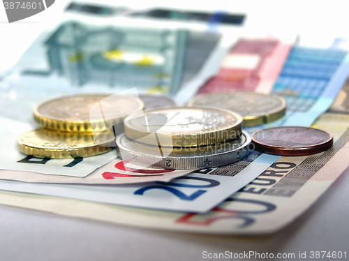 Image of Euros coins and notes