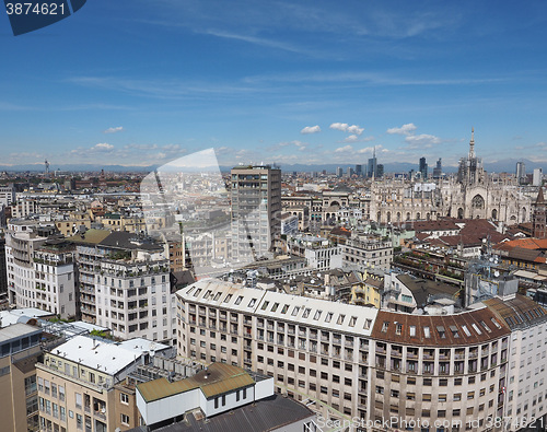 Image of Aerial view of Milan, Italy