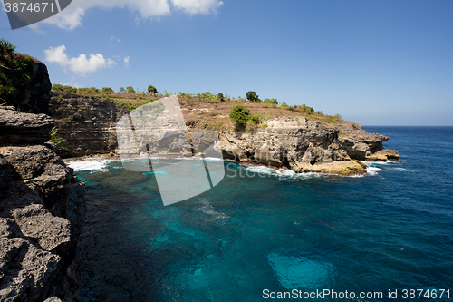 Image of coastline at Nusa Penida island 