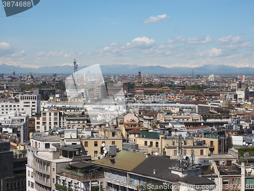 Image of Aerial view of Milan, Italy