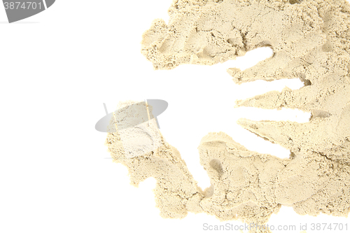 Image of human print in sand
