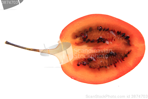 Image of half of tamarillo fruit