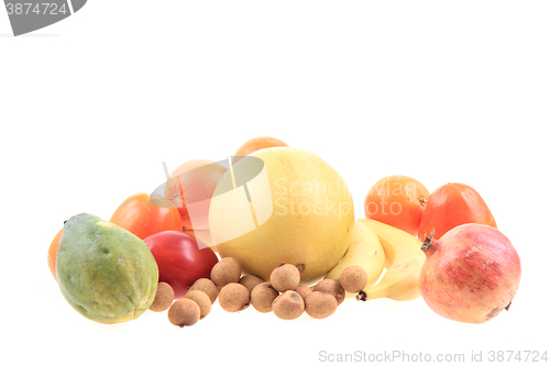 Image of exotic fruits isolated