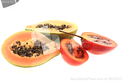 Image of exotic fruits isolated