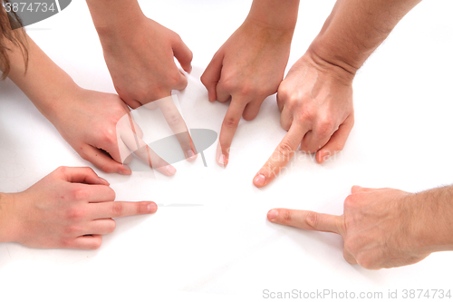 Image of human hands isolated