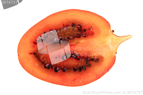 Image of half of tamarillo fruit