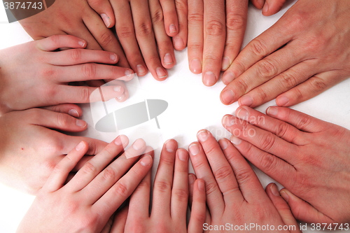 Image of human hands isolated