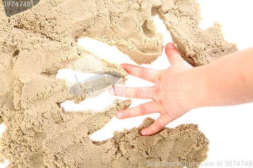 Image of human print in sand