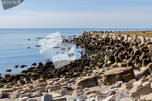 Image of Helgoland sea breakwater, wavebreaker