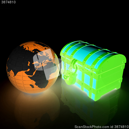 Image of chest and Earth