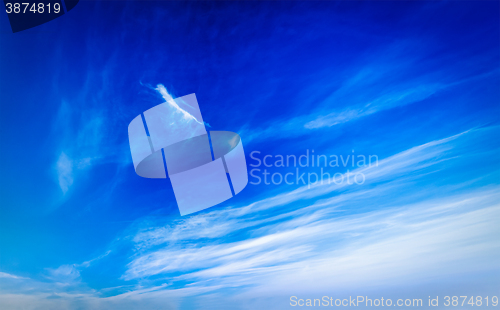 Image of Blue sky with clouds